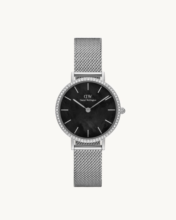 Petite lumine bezel sterling black mop