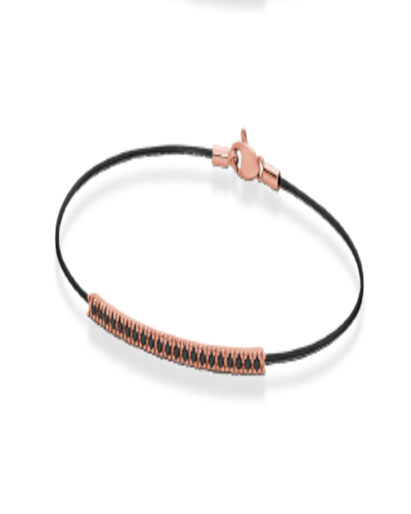 Bracciale in Oro Rosa18kt con Diamanti Neri